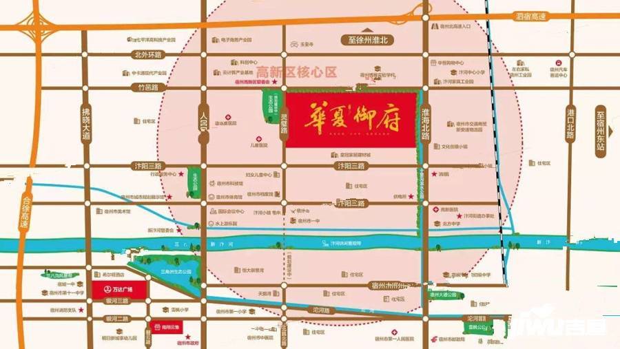 华夏御府位置交通图1
