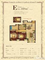 农房名宿华府2室2厅1卫105㎡户型图